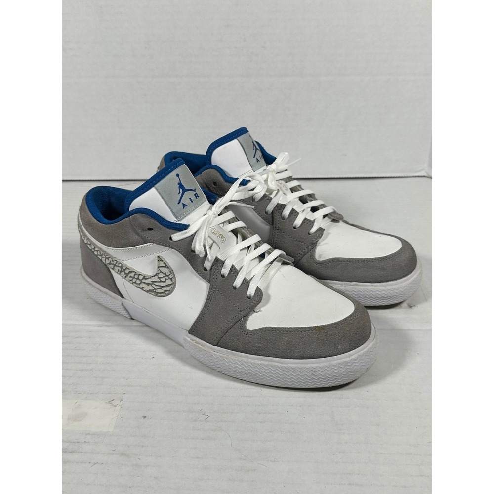 Jordan AJ V.1 Low Mens 8.5 White Stealth Military Blue 481177-106 Elephant Print
